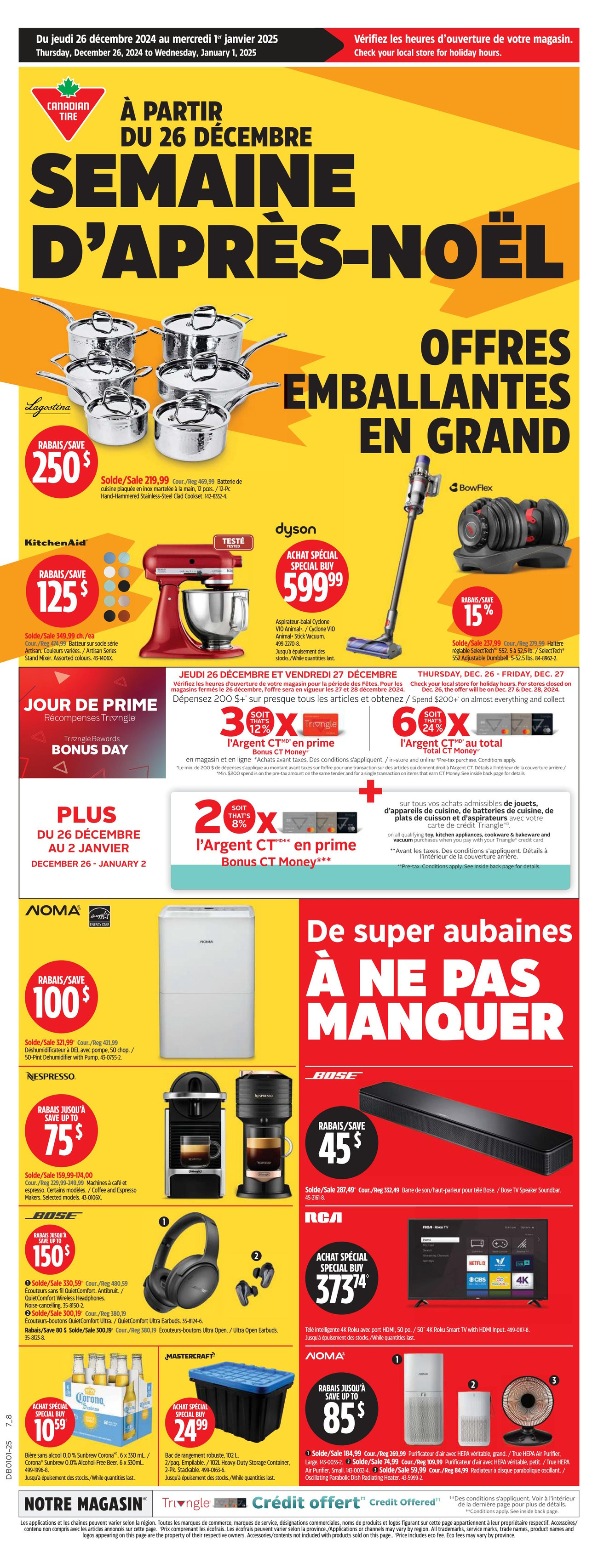 Canadian Tire Quebec Boxing Week Deals Flyer from Dec 26th to Jan