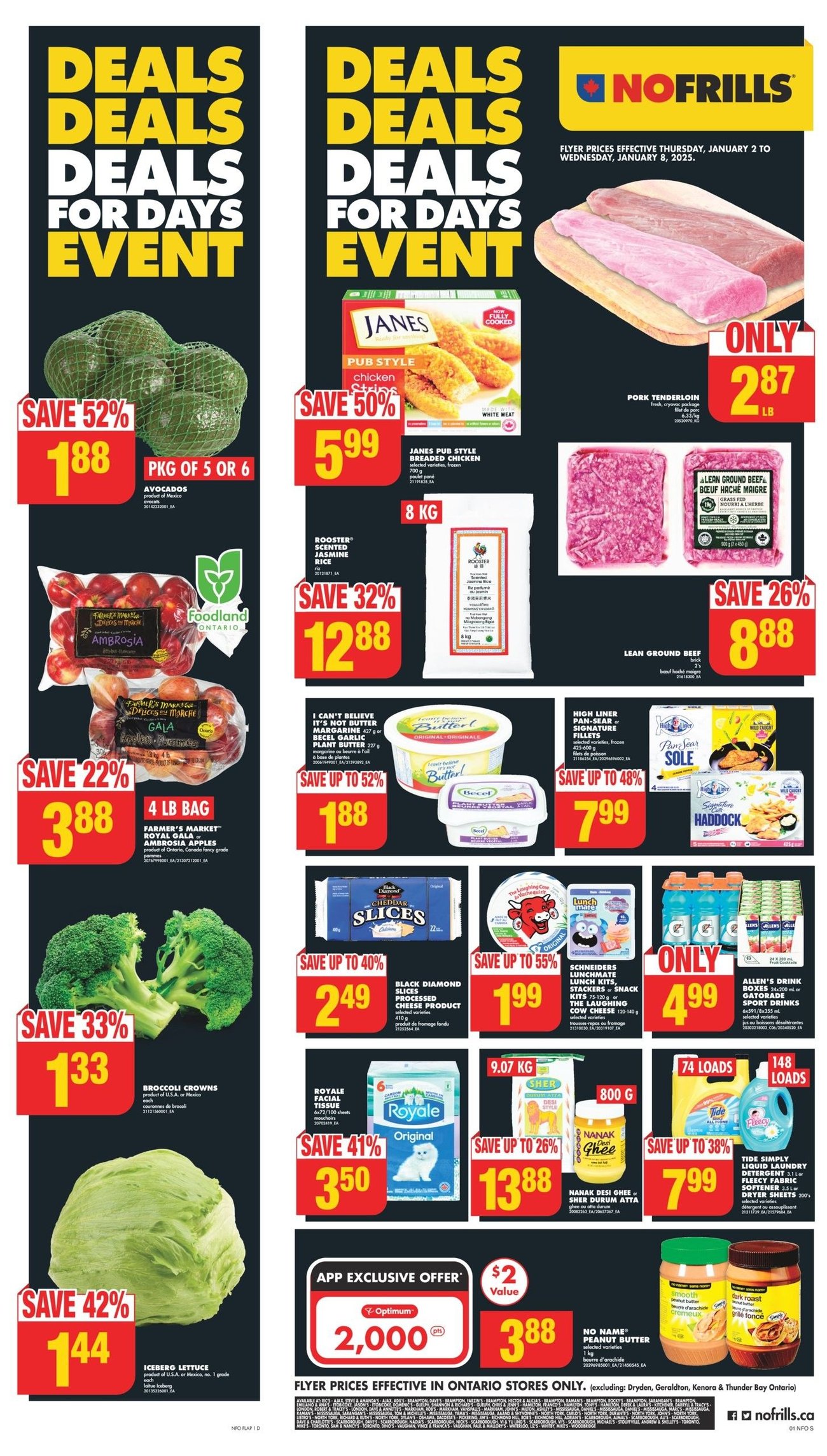 No Frills Ontario Weekly Flyer Specials from Jan 2nd to Jan 8th