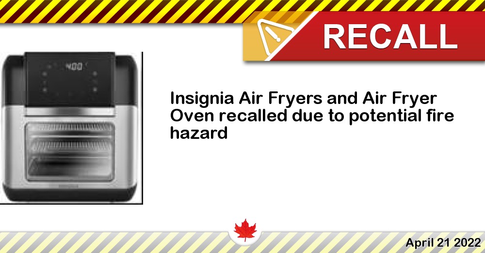 Insignia Air Fryers and Air Fryer Oven recalled due to potential fire