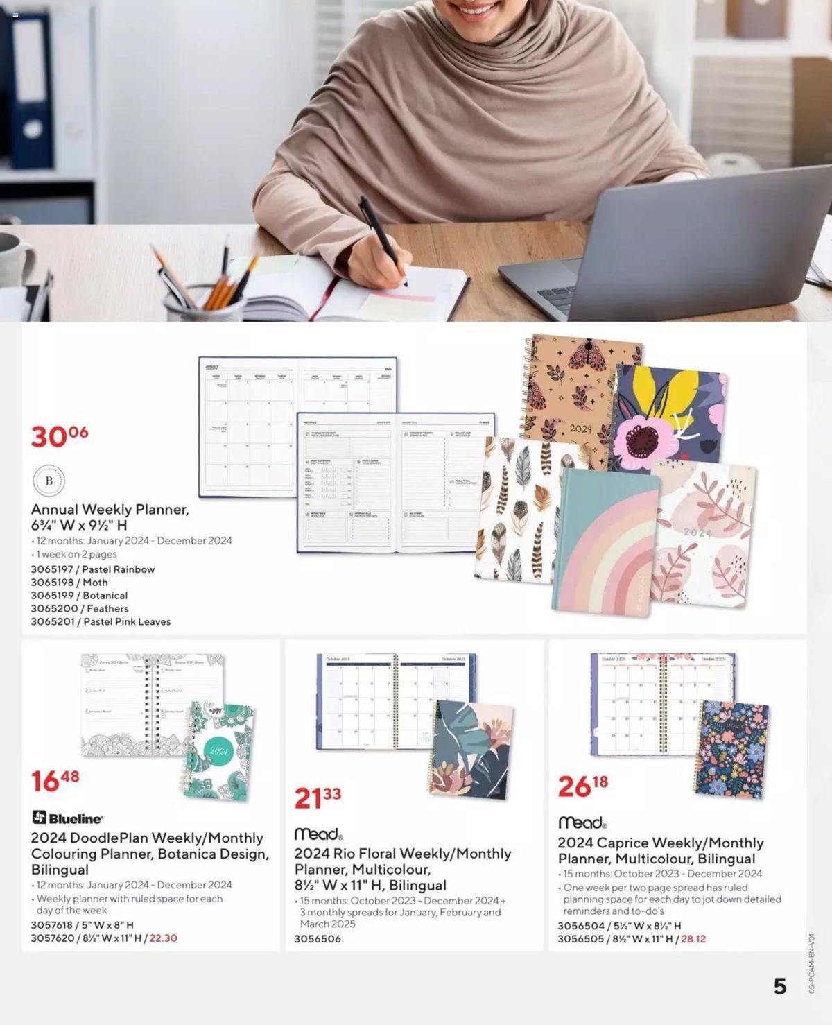 Staples Calendars + Planners Guide 2024 Flyer from Oct 13th to Dec