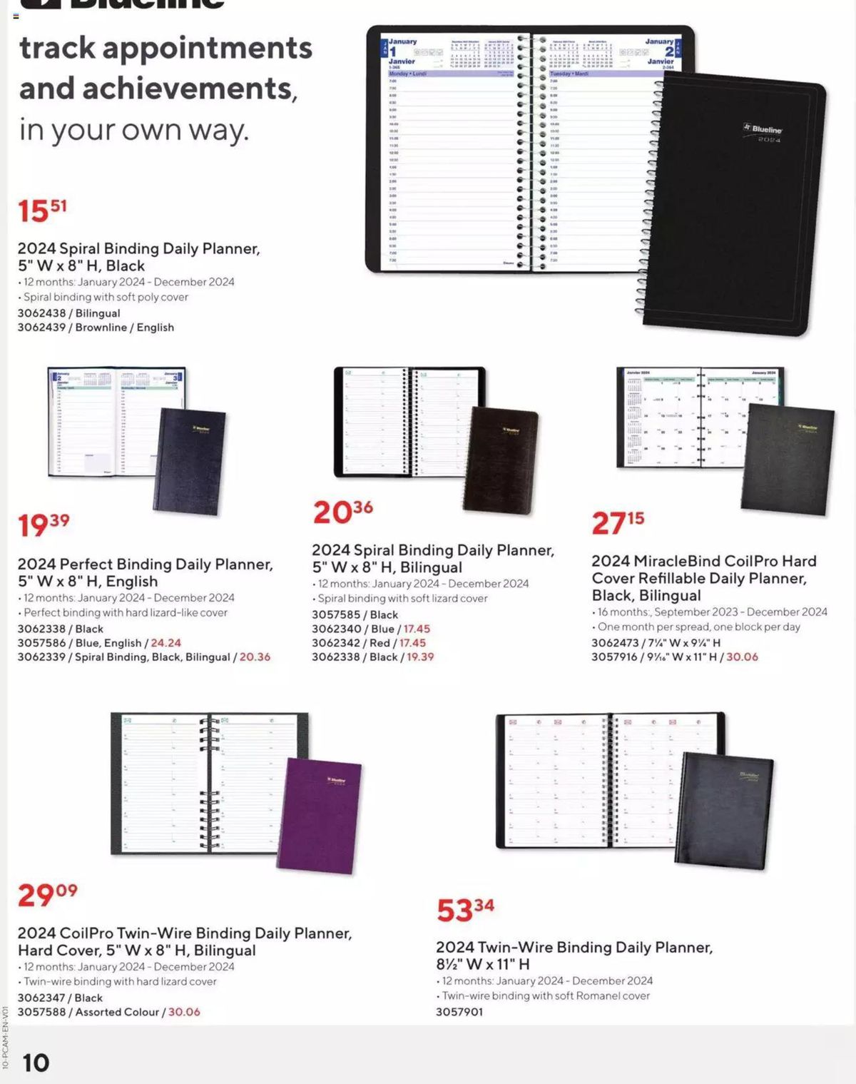 Staples Calendars + Planners Guide 2024 Flyer from Oct 13th to Dec