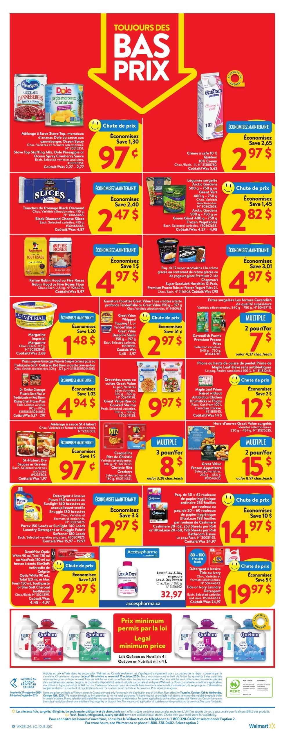 Walmart Canada Quebec Weekly Flyer Specials from Oct 10th to Oct