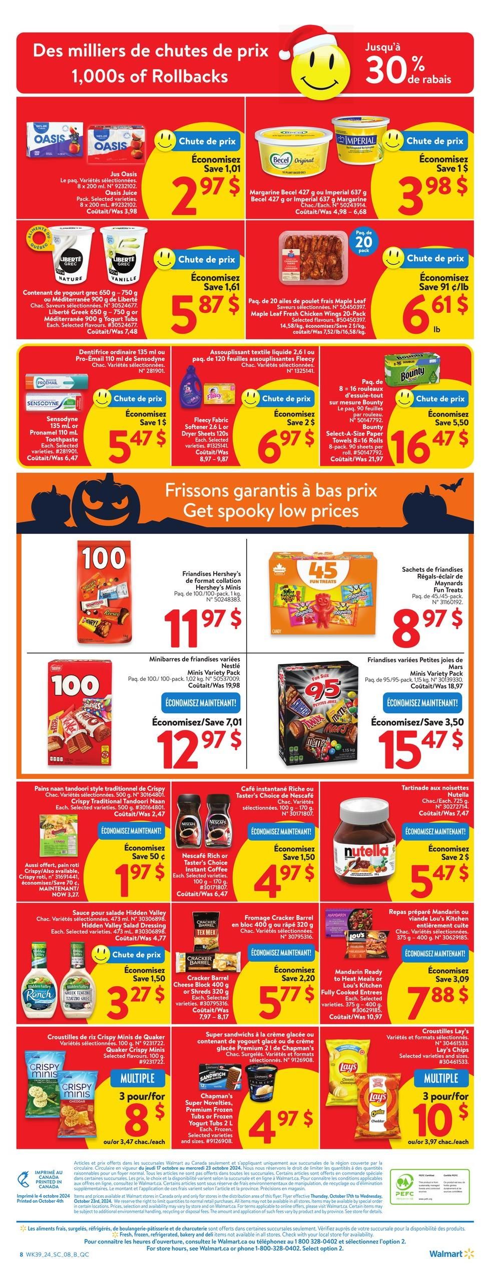 Walmart Canada Quebec Weekly Flyer Specials from Oct 17th to Oct