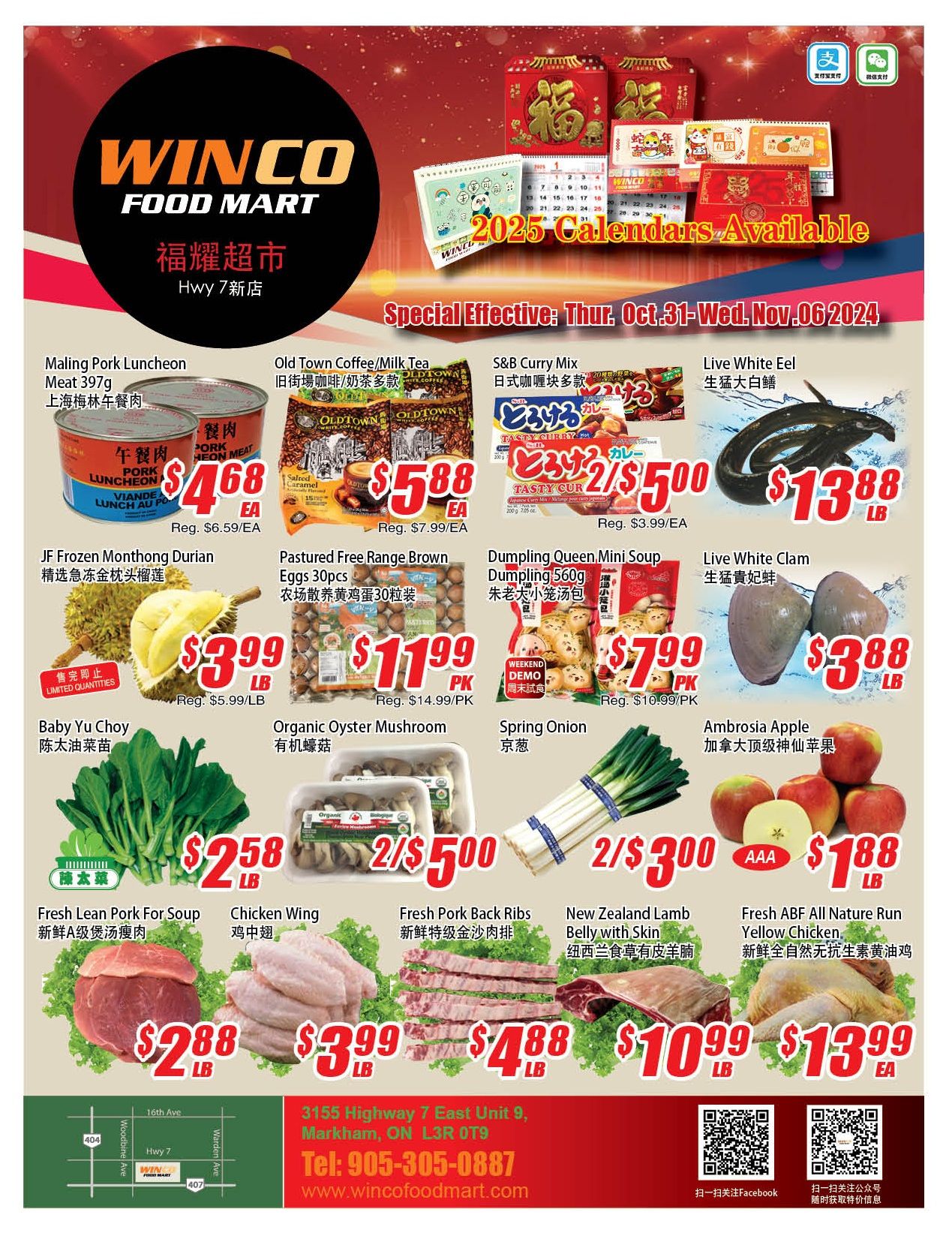 Winco Food Mart Weekly Flyer Specials from Oct 31st to Nov 6th 2024