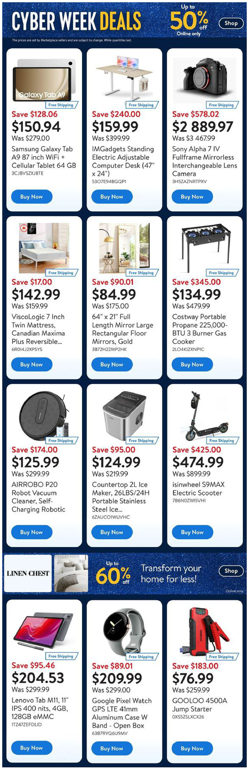 Walmart Canada Western Canada Cyber Monday Flyer from Dec 1st to